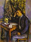 Paul Cezanne Famous Paintings - Young Man with a Skull